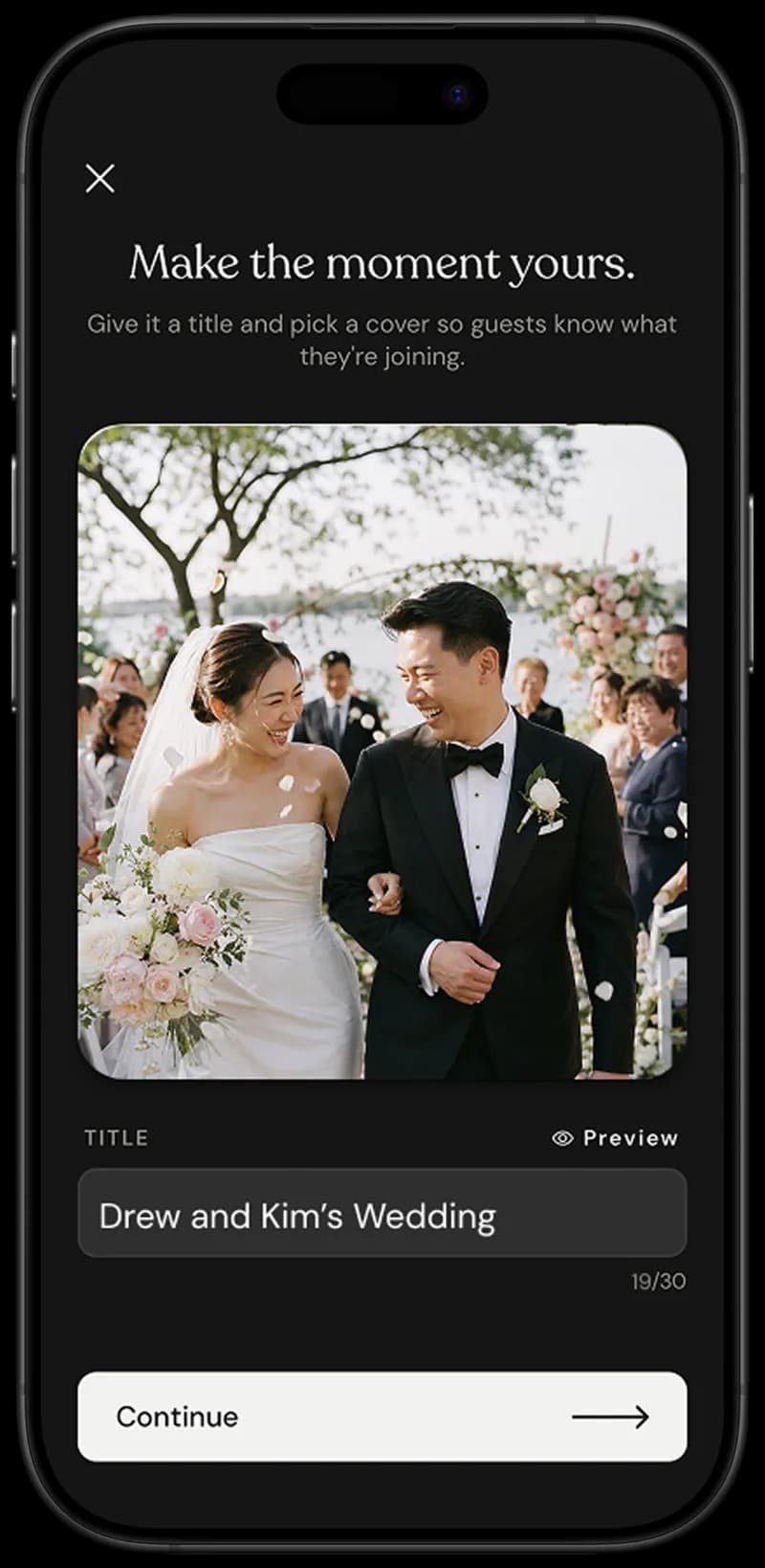 Keeps Create Event screen