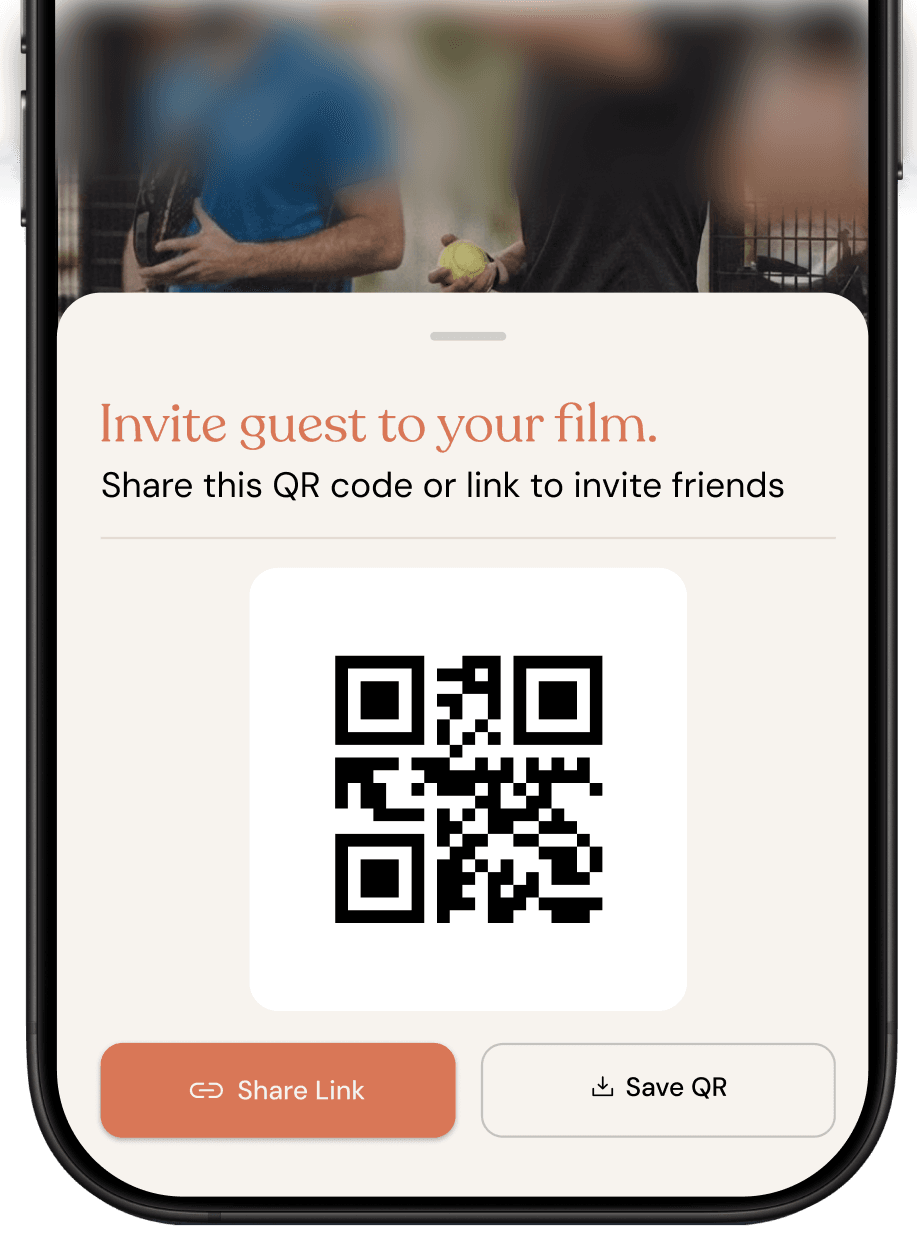 Share instantly with QR or link